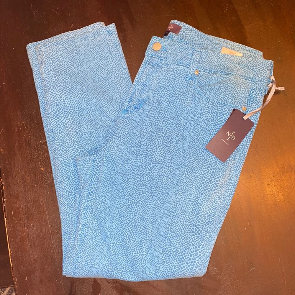 NWT NYDJ Blue Patterned Jeans
